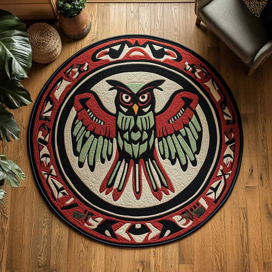Owls Of The Night WN2204046CL Quilted Round Mat