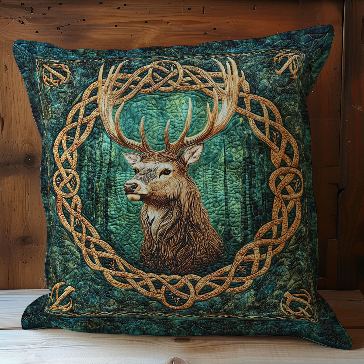 Deer In Royal Celtic WY0402061CL Quilt Pillow Case