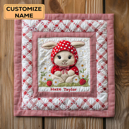 Garden Bunny Day WN1807054CL Personalized Baby Quilt
