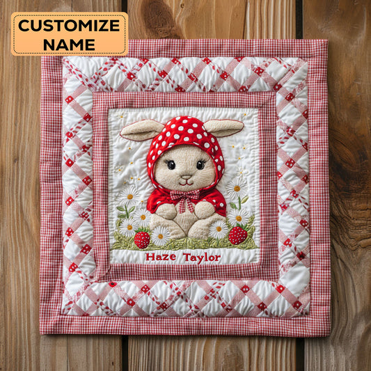 Garden Bunny Day WN1807054CL Personalized Baby Quilt