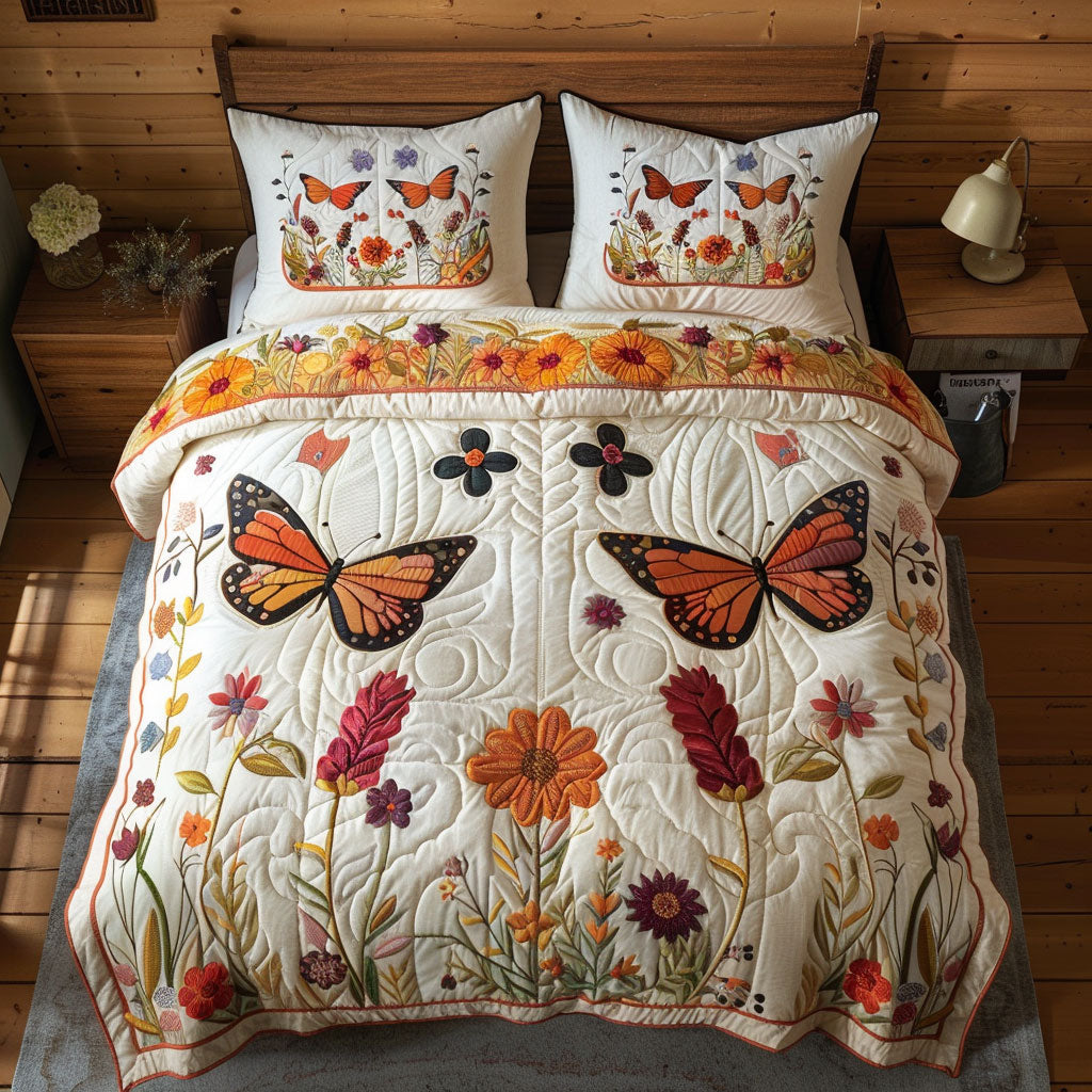 Butterfly Flower Garden CW1501021CL Duvet Cover Set