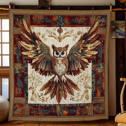 Brown Tone Owl WY0801006CL Quilt