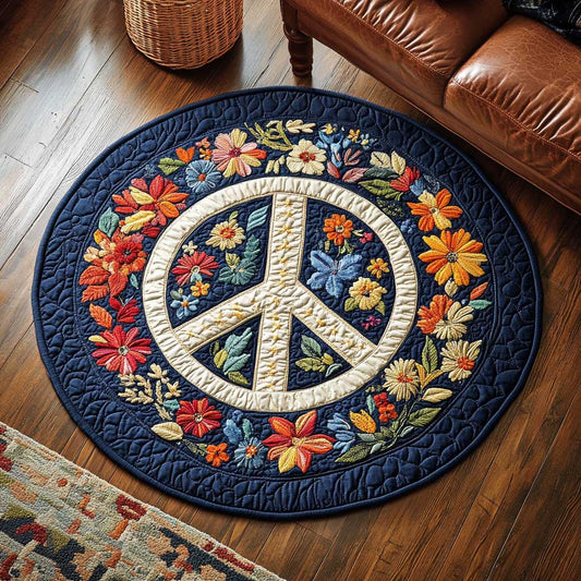 Golden Peace WN1803085CL Quilted Round Mat