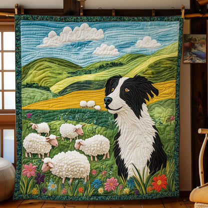 Border Collie Fields WN0601087CL Quilt