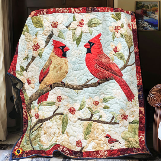 Couple Cardinal  WX2612015CL Quilt