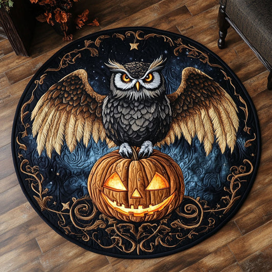 Lantern Owl CW2908007CL Quilted Round Mat