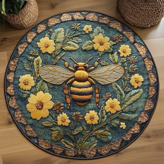 Bee Trail Tapestry WN3006017CL Quilted Round Mat