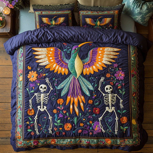 Stitched Skeleton Dance WN1607048CL Duvet Cover Set