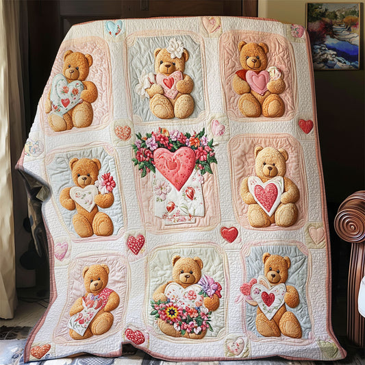 Love Letter Teddy Bear WJ1312018CL Quilt