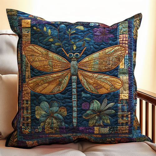 Gold Dragonfly WX0601107CL Quilt Pillow Case