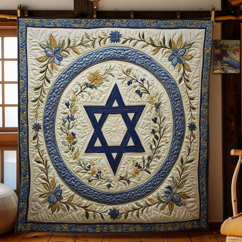 Radiant Jewish Star WN2203080CL Quilt