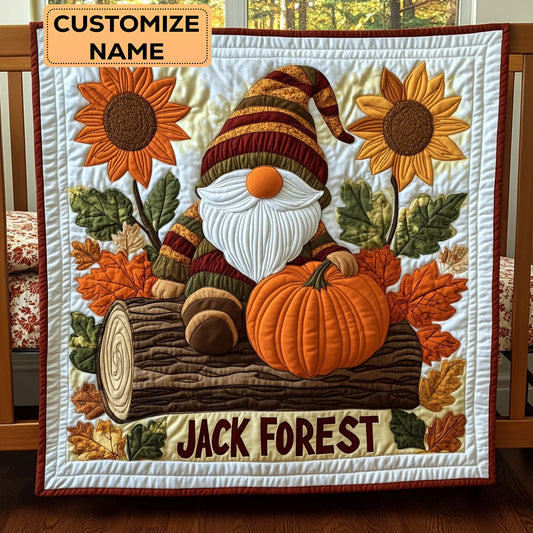 A Fall Tale WJ3107001CL Personalized Baby Quilt