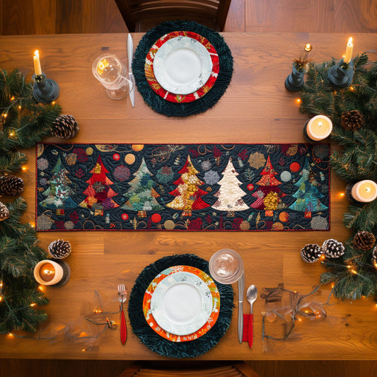 Christmas Tree Forest WN0707011CL Quilted Table Runner