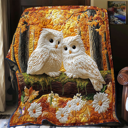 Couple Owl In Autumn WY2312018CL Quilt