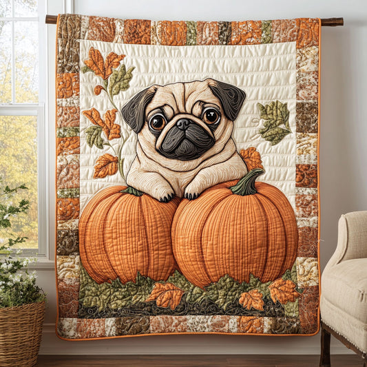 Autumn Pug CW2908052CL Quilt