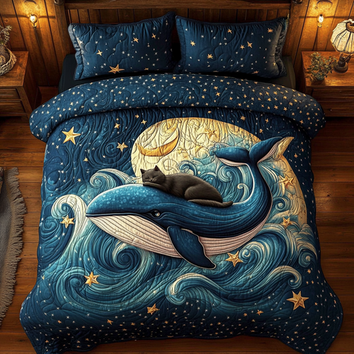 Whale And Black Cat WY0901118CL Duvet Cover Set