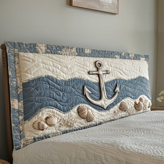 Coastline Anchor WN0501010CL Quilted Headboard Slipcover