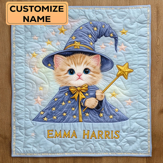 Witchy Cat CW2207056CL Personalized Baby Quilt