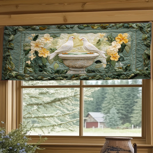 Peaceful Pair WY0705055CL Quilted Valance