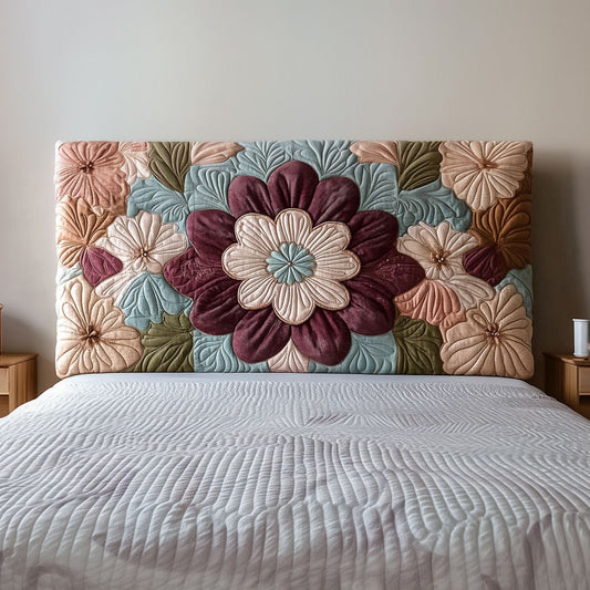 Blossom Flower QA2412014CL Quilted Headboard Slipcover