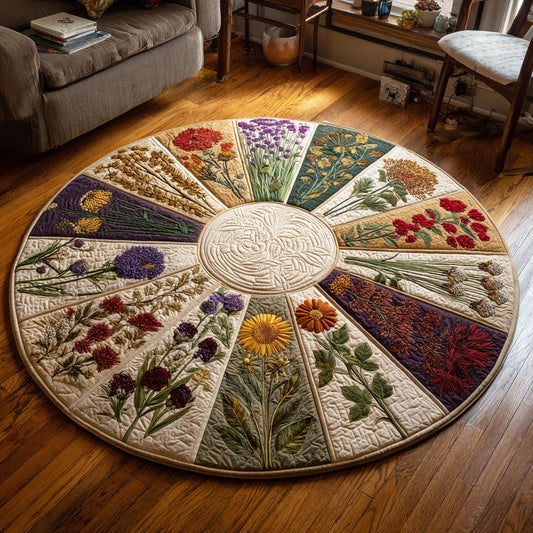 Botany Time CW2807012CL Quilted Round Mat