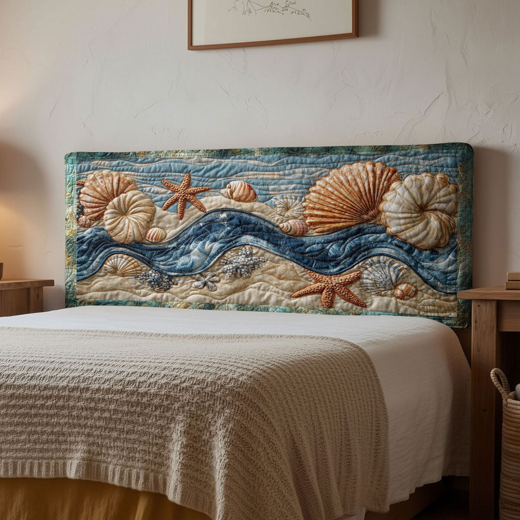 Calm Seashell WN1312014CL Quilted Headboard Slipcover
