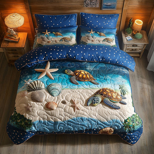 Sea Turtle WJ0905015CL Quilted Bedding Set