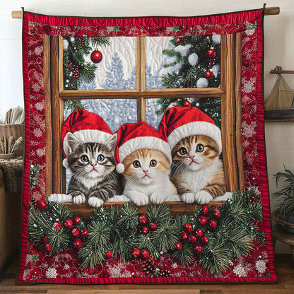 Winter Cat Cabin WN1411050CL Quilt