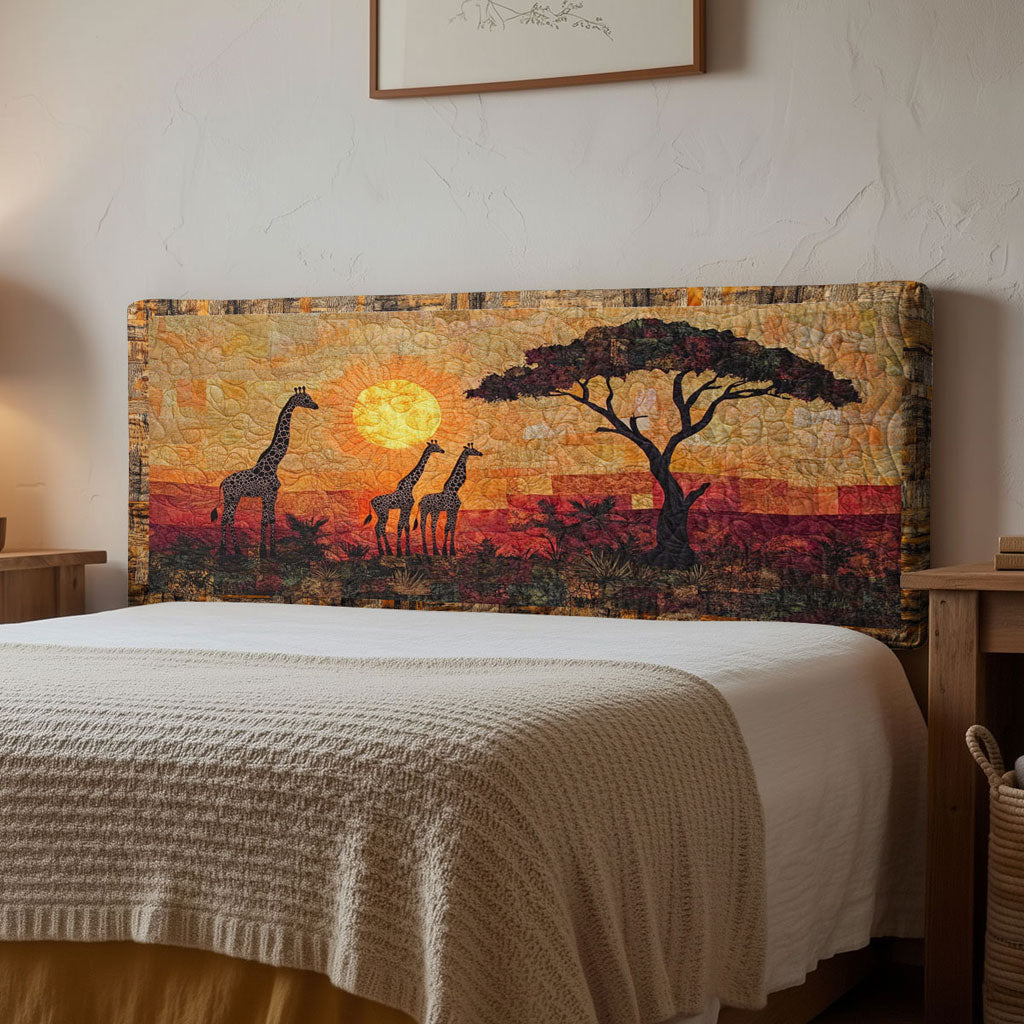 Safari Giraffe WN2012073CL Quilted Headboard Slipcover