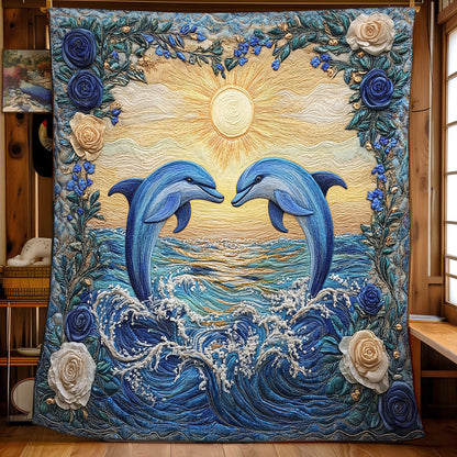 Dolphin Waves CW0701029CL Quilt