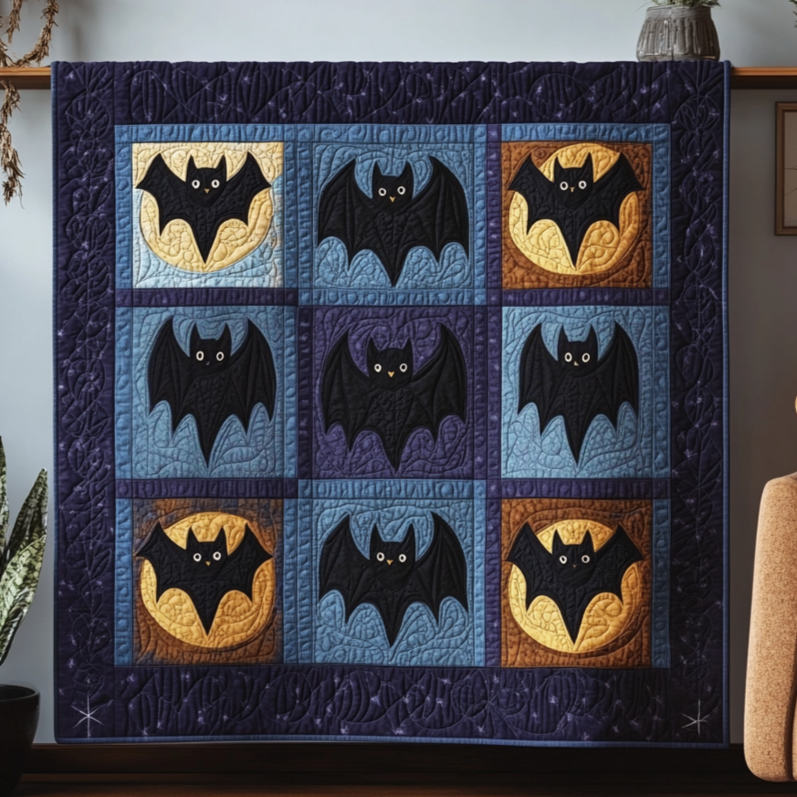 9 Bat Halloween DH0909015CL Quilt