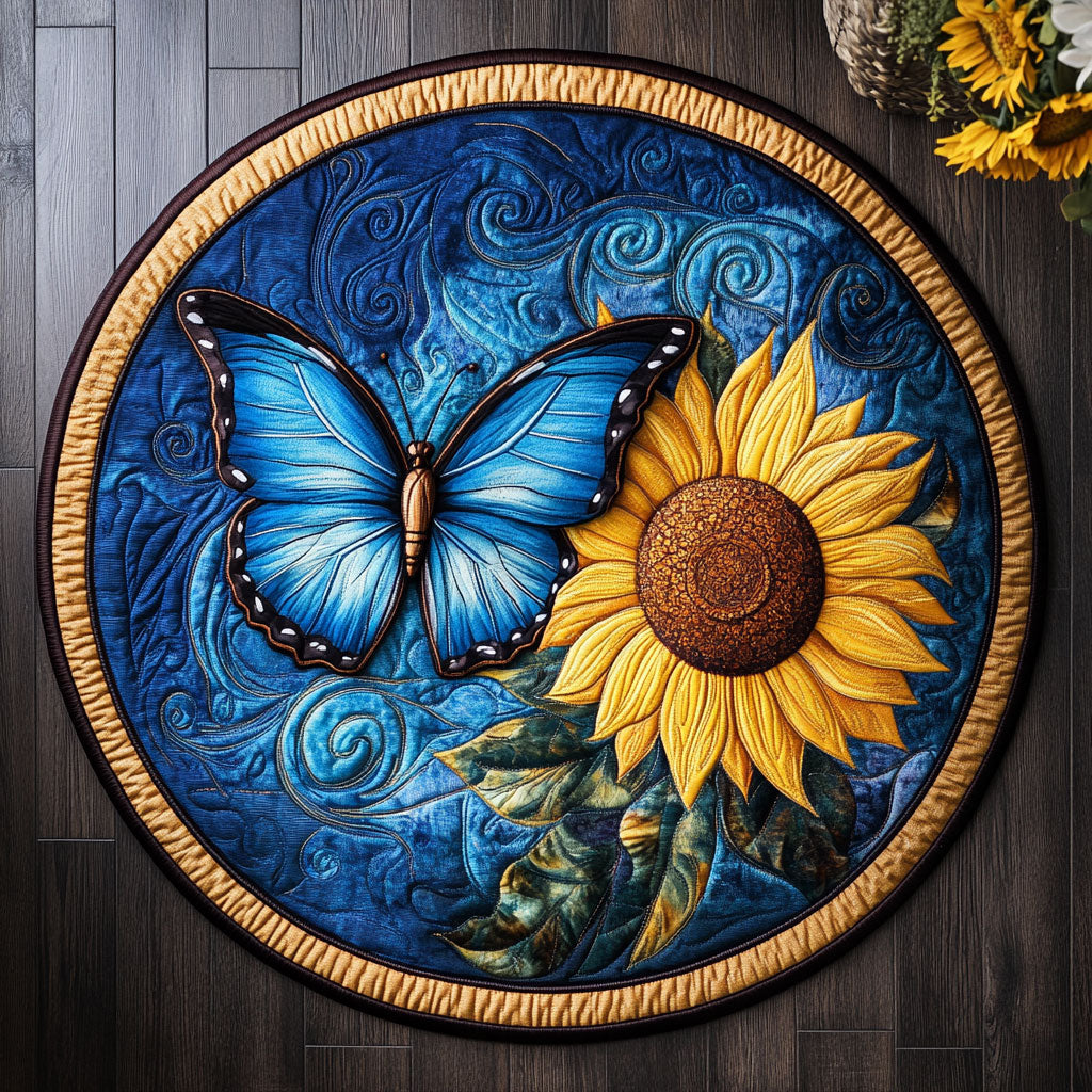 Sunshine Bloom CM2605023CL Quilted Round Mat