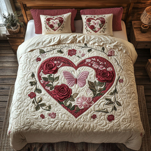 Flower Butterfly Heart WY2201015CL Duvet Cover Set