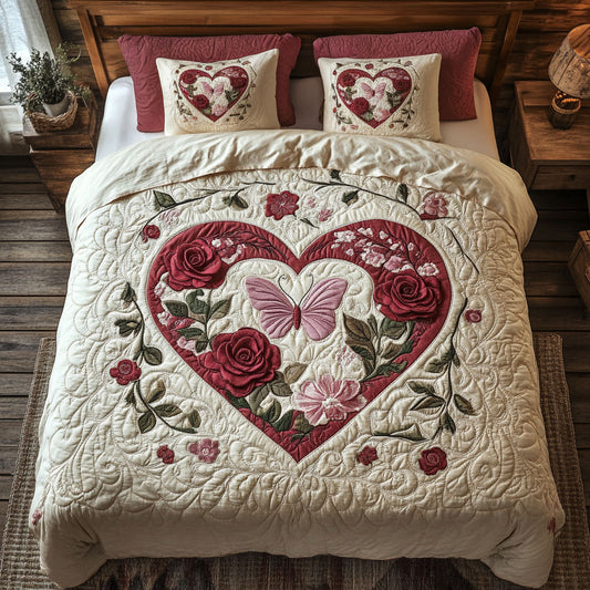 Flower Butterfly Heart WY2201015CL Duvet Cover Set