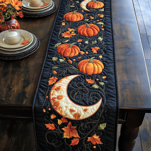Moonlit Pumpkin Charm CW0407035CL Quilted Table Runner