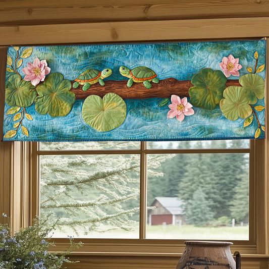 Lotus Turtle WJ2404037CL Quilted Valance