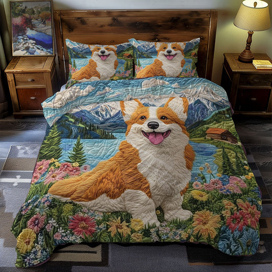 Smiling Corgi WX1312100CL Duvet Cover Set