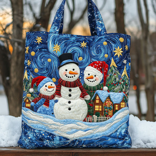 Snow Harmony Snowman WN0511083CL Quilted Tote Bag