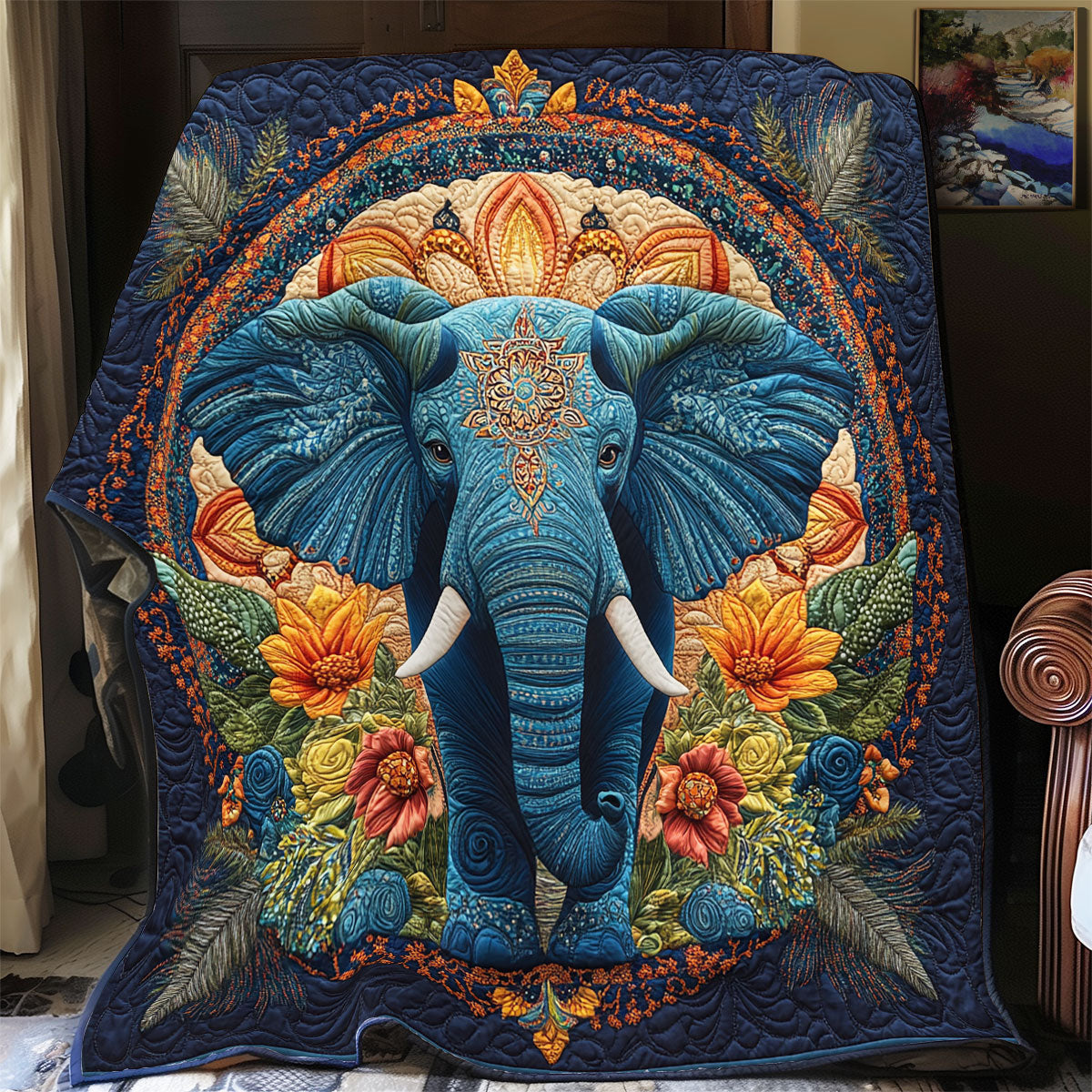 Charming Elephant WX0406010CL Quilt