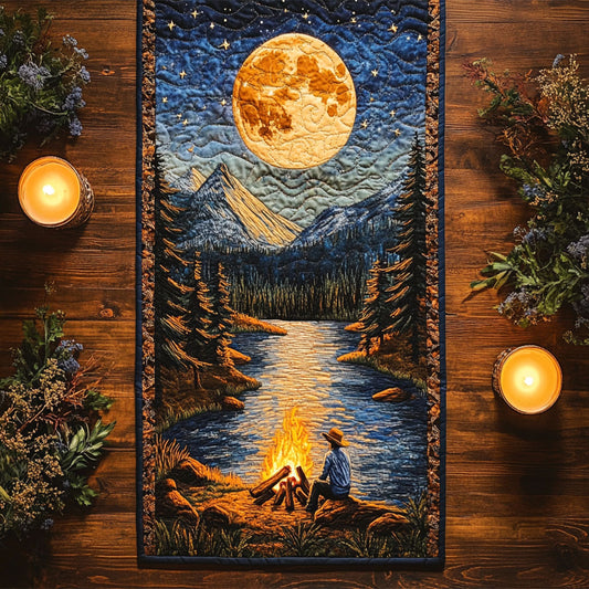 Starry Night Camp CM2105034CL Quilted Table Runner