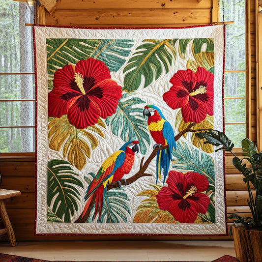 Hibiscus Parrot CW2808031CL Quilt