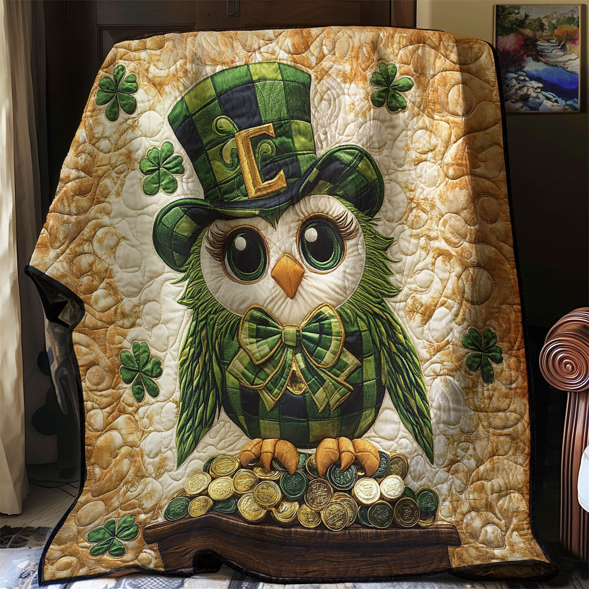 Patrick’s Lucky Owl WJ1401024CL Quilt