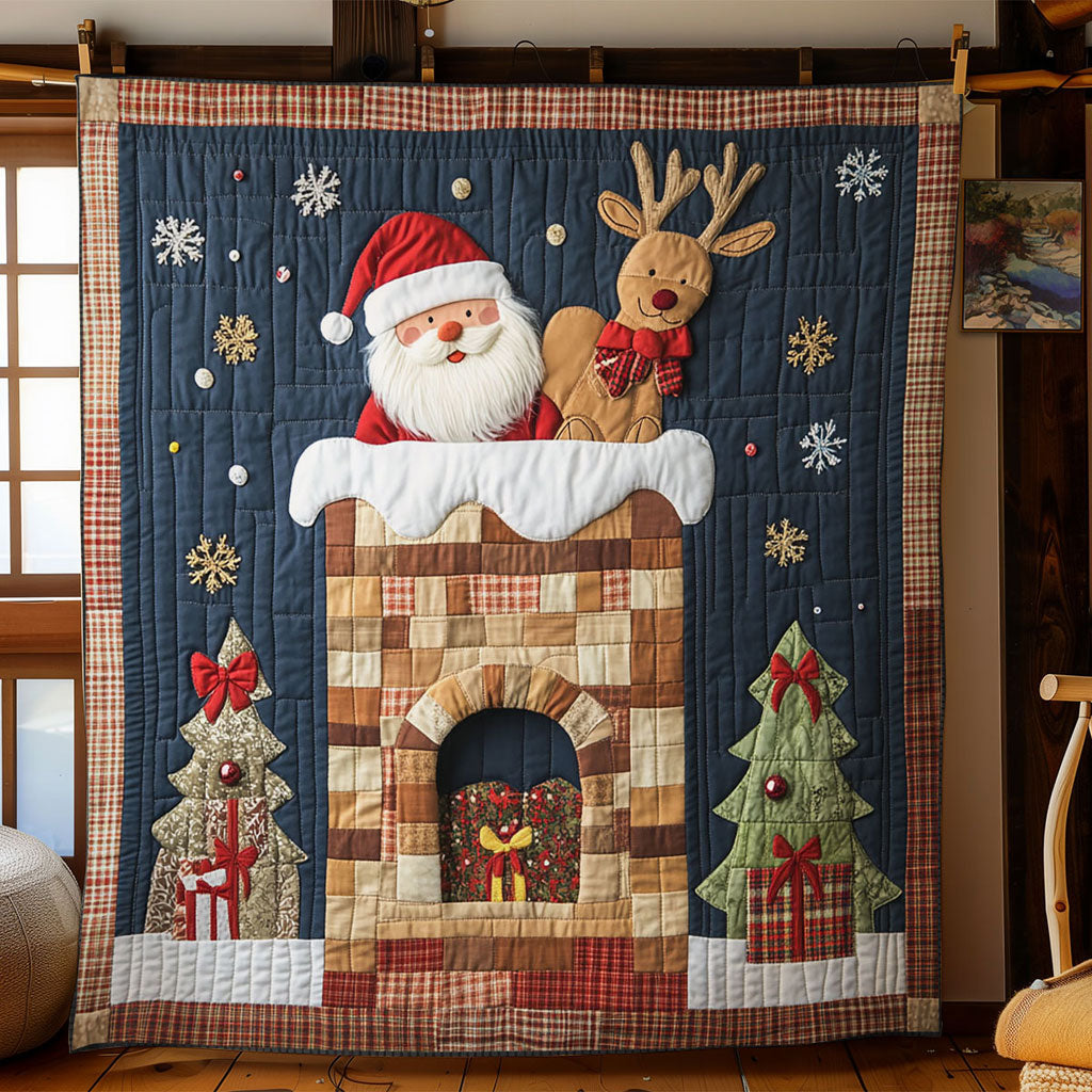 Santa Chimney Surprise WN1811051CL Quilt