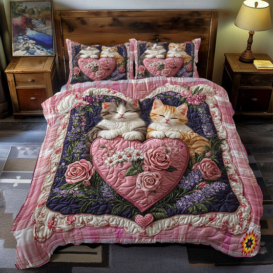 Cute Couple Kitten WY2312079CL Duvet Cover Set