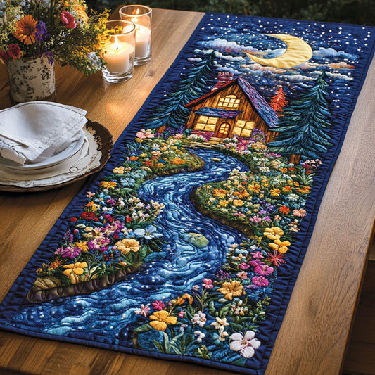 Moonlit Cottage CW1805040CL Quilted Table Runner