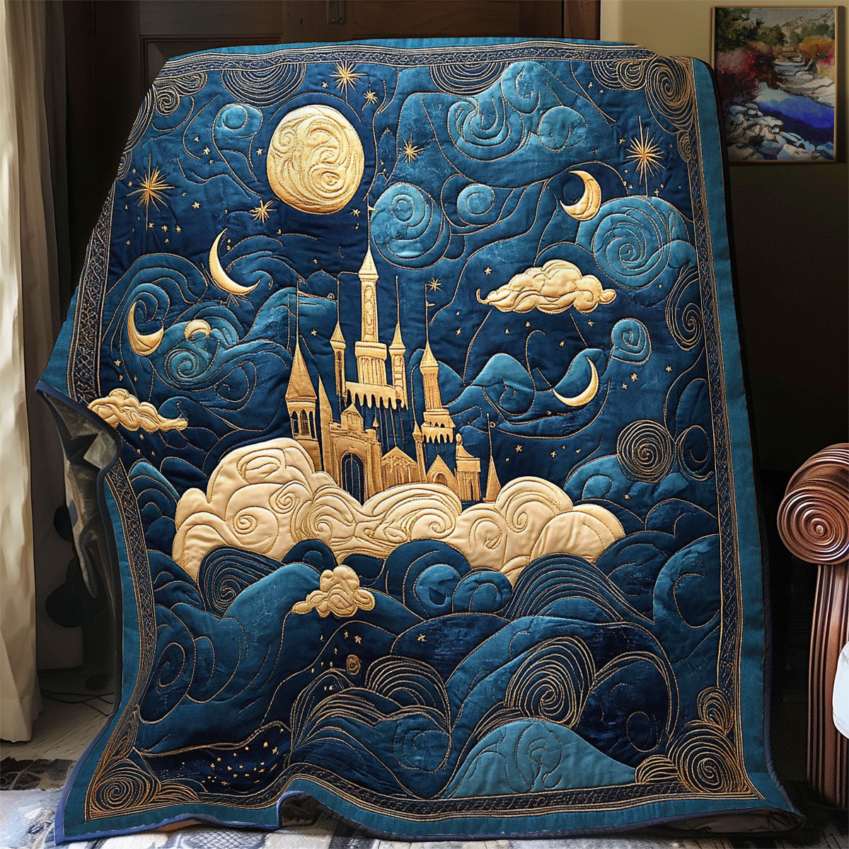 Mystic Castle In Cloud WY2103049CL Quilt