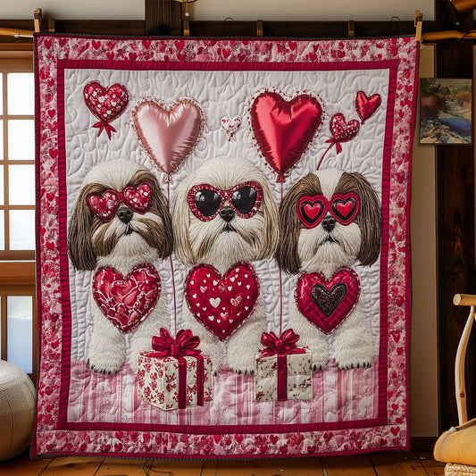 Valentine Shih Tzu WN3112018CL Quilt