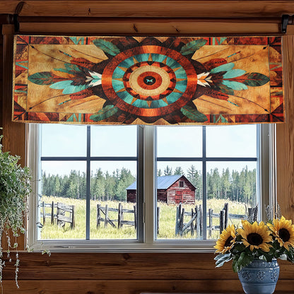 Native Grid Compass WN1407088CL Quilted Valance