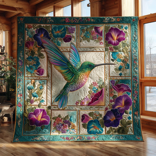 Hummingbird Morning Glory CW2208045CL Quilt