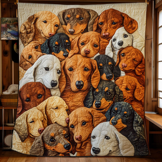 I Love Dachshund WU1810037CL Quilt
